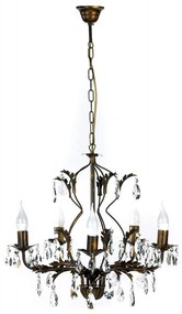 ONLI - Luster na reťazi TERESA 5xE14/6W/230V bronzová