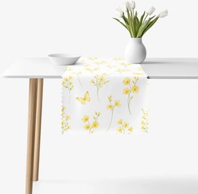 Goldea behúň na stôl teflónový - žltá lúka 20x120 cm