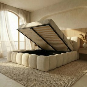 ČALÚNENÁ POSTEĽ ADRIANO 160x200 QUELLE 03 BÉŽOVÁ