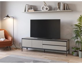 Sivo-béžový TV stolík 180x55 cm Lorenza – Marckeric