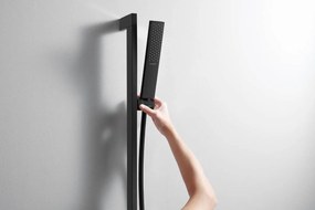 Hansgrohe Unica, sprchová tyč E Puro 650 mm s ľahko posuvným držiakom a sprchovou hadicou, čierna matná, HAN-24404670