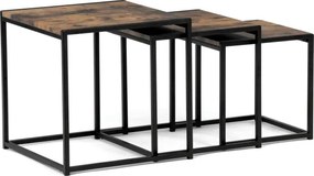 Sada 3 konferenčných stolíkov old wood AF-3003 OLW
