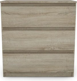 Zásuvková komoda Carlos 753S, dub sonoma, výška 80 cm