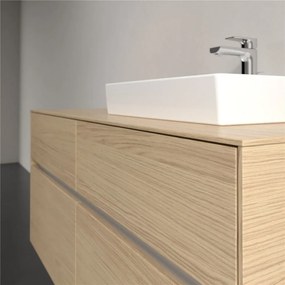 VILLEROY &amp; BOCH Collaro závesná skrinka pod umývadlo na dosku (umývadlo vpravo), 4 zásuvky, 1200 x 500 x 548 mm, Nordic Oak, C07200VJ