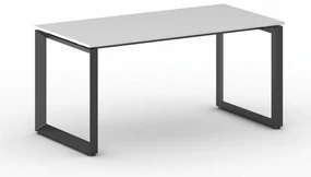 Kancelársky stôl PRIMO INSPIRE, 160x80 cm, čierna podnož, biela