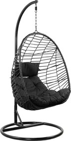 Závesné kreslo SOLEI čierne 848211