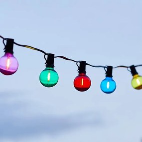 HS Farebná svetelná reťaz s LED žiarovkami - YARDBULBS