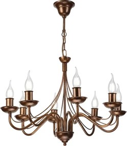 Luster na retiazke ANTON 8xE14/60W/230V bronzový