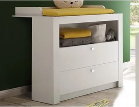 Komoda s prebaľovacím pultom Paula, biela%