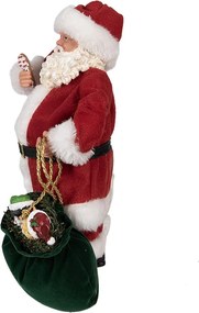 Vianočné dekorácie Santa Claus s vrecom darčekov - 16 * 8 * 28 cm