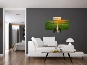 Obraz - Východ slnka nad údolím (90x60 cm)