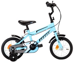 Detský bicykel 12 palcový čierny a modrý