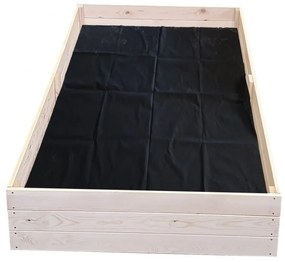 Prírodný vyvýšený drevený záhon 200 x 80 x 27 cm