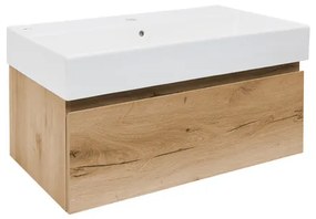 Kúpeľňová skrinka s umývadlom SAT B-Way 79x30x45 cm dub BWAY80OAKU2, 1 ks