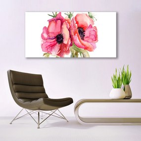 Obraz na akrylátovom skle Kvety akvarely 120x60 cm
