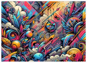 Obraz - Pestrofarebné graffiti (70x50 cm)
