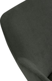 Jedálenská stolička Olema látka cord - zelená