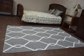 Koberec SKETCH F934 Sivo / Biely trellis