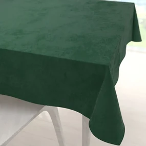 Biante Veľký zamatový štvorcový obrus Velvet Prémium SVP-012 Zelený 220x220 cm