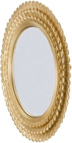 Nástenné zrkadlo v železnom ráme Mauro Ferretti Glam Lamin, ⌀ 43 cm