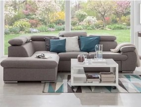 Rohová sedacia súprava Viera, svetlo šedá tkanina, ľavý roh%