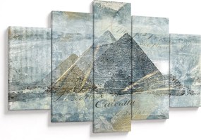 Obraz - Pyramídy v modrom filtri (150x105 cm)