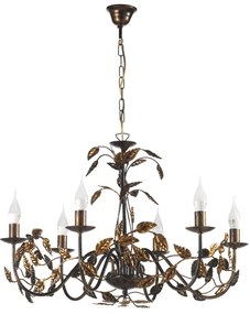 ONLI - Luster na reťazi COLLANA 6xE14/6W/230V bronzová/zlatá