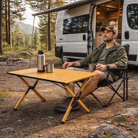 MultiGarden Turistický skladací stôl 90x60 cm s taškou MultiGarden