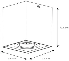 Lucide 22953/01/31 - Bodové svietidlo TUBE 1xGU10/50W/230V biela