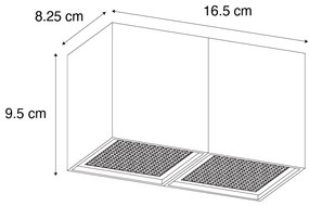Dizajnové bodové svetlo zlaté 2-žiarovkové - Qubo Honey