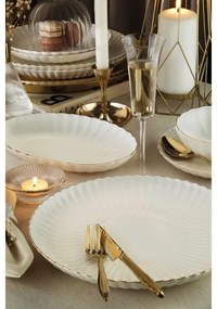 Jedálenská súprava 27 ks biela/zlatá/porcelán