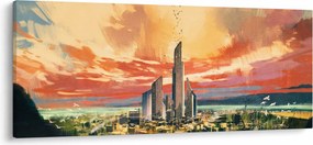 Obraz - Maľované mesto (120x50 cm)