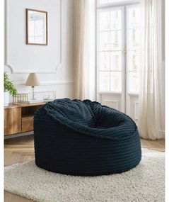 Tmavomodrý menčestrový sedací vak Socrate – Bobochic Paris