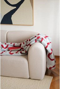 Červená deka 150x200 cm Swirl – noo.ma