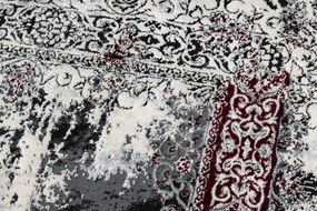 Moderný koberec VINCI 1407 Rozeta vintage - Štrukturálny farba slonoviny / červená Veľkosť: 200x290 cm