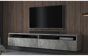 TV skrinka/stolík Redcan 180 (s osvetlením) (betón). Vlastná spoľahlivá doprava až k Vám domov. 1098686