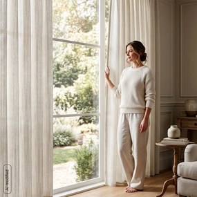 ZÁCLONA NA PÁSKE PATRICIA 140X270 CM PRÍRODNÁ