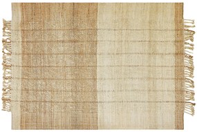 Jutový koberec 160 x 230 cm béžový KARKIN Beliani