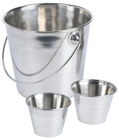 Kovové vedro na servírovanie hranoliek Fries sada 3ks