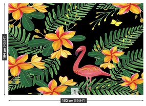 Fototapeta Vliesová Flamingos kvety 104x70 cm