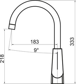 Novaservis Nobless Heda Drezová batéria stojančeková, výtokové rameno 220 mm, chróm 40713,0