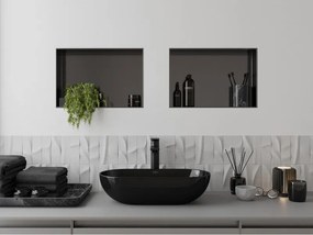 Mexen X-Wall-NR, polica na zapustenie bez príruby 45 x 30 cm, grafitová matná - 19E1453010