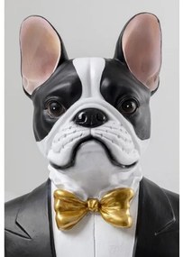 Butler Dog Alfred dekoračná figurína čiernobiela165 cm