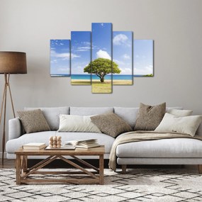 Obraz pláže so stromom (150x105 cm)