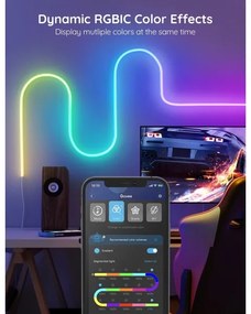 Govee - Neon SMART ohybný LED pásik RGBIC 2m Wi-Fi IP67