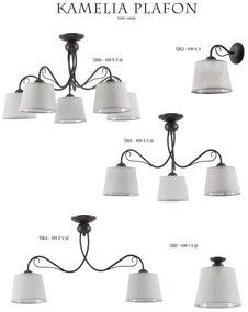 Jupiter 1366 - KM 5 PV - Stropné svietidlo KAMELIA 5xE27/60W/230V