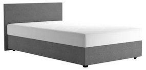 Čalúnená posteľ s úložným priestorom a matracom DARIA 120x200 cm sivá