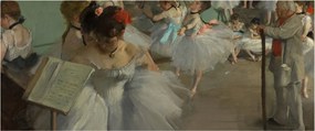 Obraz - Edgar Degas, The Dance Class, reprodukcia (120x50 cm)