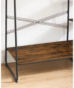 Stojanový vešiak LINEA hnedý/čierny