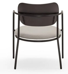 Čierno-sivé kreslo v dekore jaseňa Eclipse - Teulat